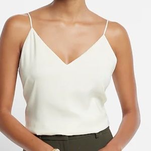Express White V-Neck Downtown Cami Size M
